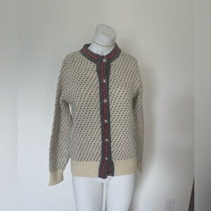 L.LBEAN VINTAGE WOOL CARDIGAN SIZE S